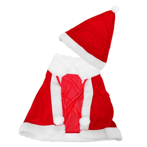 ANDRESLAD Weihnachtsmütze Schal Jungen Party Kind Umhang für für Kostüm Cosplay mit Weihnachtsmann Mädchen Kinder Weihnachtskostüm von ANDRESLAD