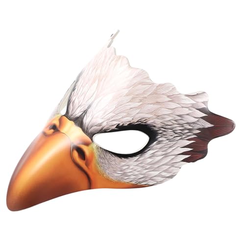 ANDRESLAD Weiße Adlermaske Maskenkostüm Halloween-tier Hacker-maske Vogel Gesichtsmaske Henne Halbmaske Vogel-maskerade-maske Gasmaske Maske Maske Cosplay-requisite Adler-kostüm-stütze Eva von ANDRESLAD