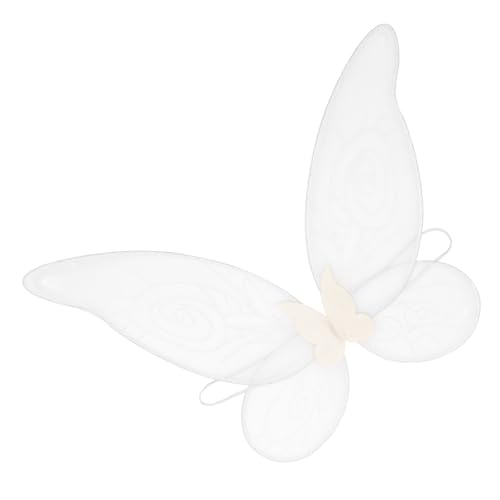 ANDRESLAD schmetterlingsflügel butterfly wings Feenflügel-Ornament Feenpartyzubehör Feenflügel für Kleinkinder Feenflügel für Erwachsene Partygeschenke Kostüm Flügel Siebdruck Weiß von ANDRESLAD