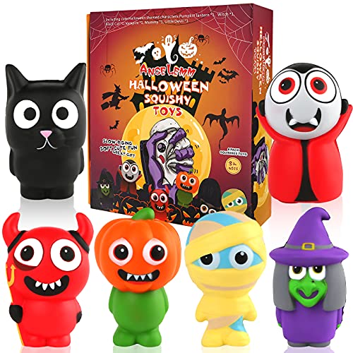 ANGELEMM 6 Pcs Halloween Squishy Spielzeug, Squishies Soft Stress Squeeze Spielzeug Set Langsam Dekompression Creme Duftenden Squishy Kid Toys Geschenk für Kinder Erwachsene Mädchen Jungen von ANGELEMM