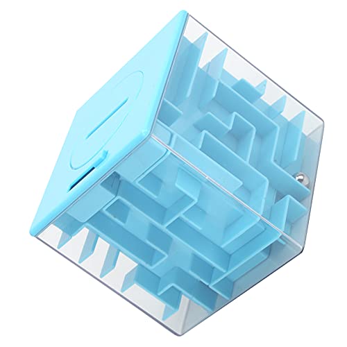 3D-Würfel-Puzzle-Labyrinth, Case Intelligent Fun Brain Game Box Puzzle-Labyrinth-Box 3D-Würfel-Labyrinth für Eltern-Kind-Spiele (Blue) von ANGGREK