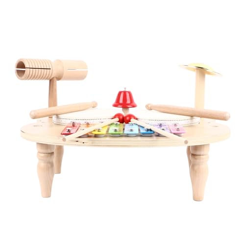 ANGGREK All-in-1-Musikinstrumente, Holz-Percussion, Einfach zu Spielendes Kinder-Schlagzeug-Set Als Geschenk von ANGGREK