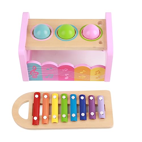 ANGGREK Holz-Xylophon-Spielzeug, Polier-Xylophon-Spielzeug mit Professionellem Zubehör, um die Kognitive Erleuchtung des Babys zu Fördern von ANGGREK
