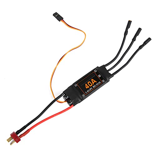 ANGGREK RC Brushless ESC, 40A Geschwindigkeitsregler Bürstenloser ESC RC Drohne Hubschrauber FPV Teile Zubehör Elektronischer Geschwindigkeitsregler für RC-Fernbedienung (Black) von ANGGREK