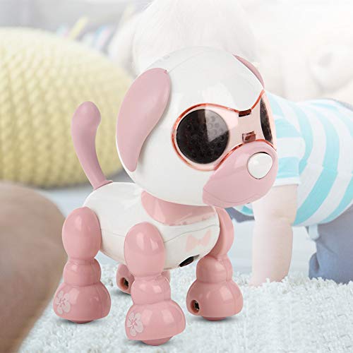 ANGGREK Roboterhund, Langlebiges Früherziehungsspielzeug, Elektronisches Hundespielzeug, Intelligenter Berührungssensor-Roboter für Babys (Smart Puppy Pink) von ANGGREK