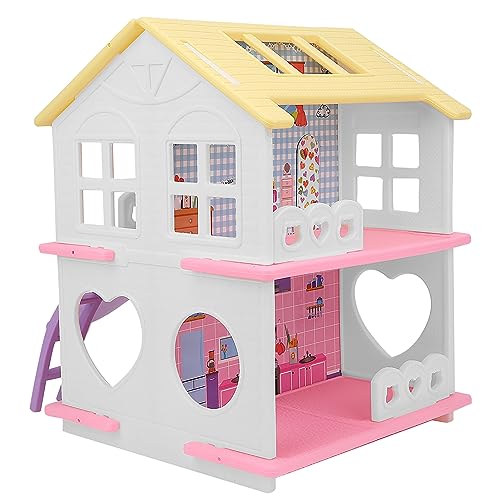 DIY-Puppenhaus, Miniatur-Puppenhaus-Set, Miniatur-Puppenhaus-Spielzeug, Geburtstagsgeschenk für Mädchen (Typ-A-Haus [Einzelhaus]) von ANGGREK