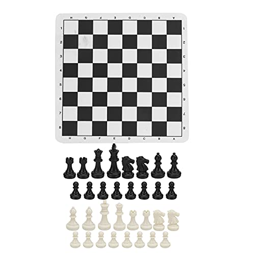 Internationaler Standard-Schach, Tragbar, Kompakte Form, Internationaler Standard-Schachwettbewerb, King-Qualitätsgummi für für Menschen von ANGGREK