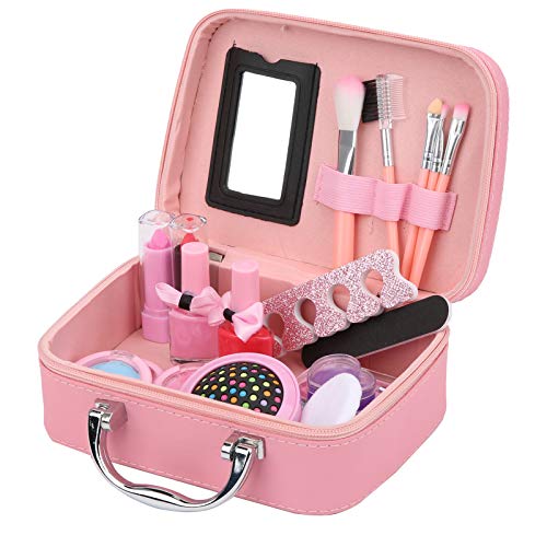 Make-up-Handtaschen-Spielzeug, Mädchen-Make-up-Spielzeug, Waschbar, Tragbar, ABS, Rosa, für Spielende ab 3 Jahren (2005I) von ANGGREK