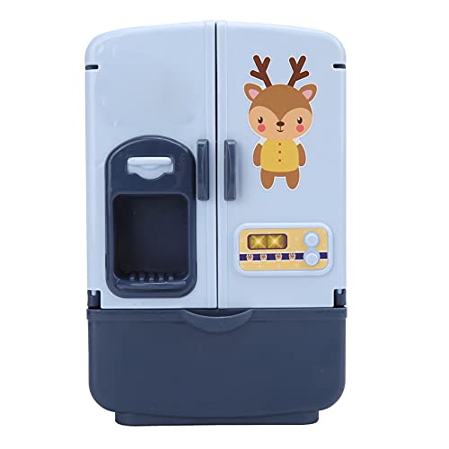 Mini-Kühlschrankspielzeug, Doppeltür-Modus, Perfektes Spiel, Kleines Kochspielzeug, ABS-Material für Kinderspielzeug für Mehr Als 3 Jahre Als Kindergeschenk (BLUE) von ANGGREK