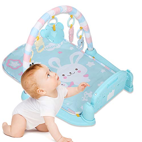 Musik-Spielmatte für , Langlebiger Krabbelteppich, für Guten Schutz für Ihre , Babys und Zum Spielen (691 Blaue Fitness-Rack-Versandbox) von ANGGREK