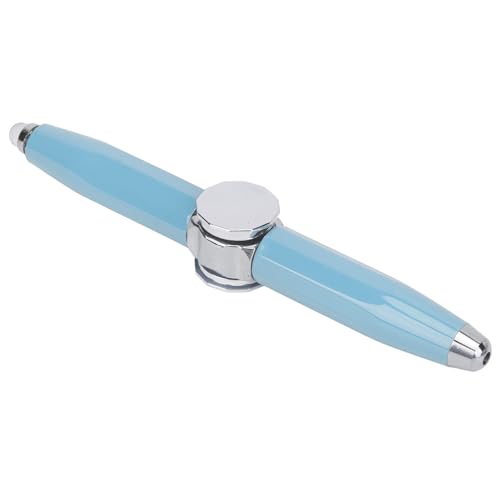 Rotierende Stifte mit Spitze, Reibungsloses Schreiben, Langlebig, Stabil, Stressabbau, Leichter Gyroskop-LED-Spinnstift mit LED-Licht für Schüler (hellblau) von ANGGREK