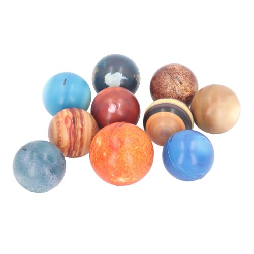 Sonnensystem-Planeten-Spielzeug, Solides PU, Gute Elastizität, Handdrücken, Sensorisches Ballspielzeug, 10 Stück, Weich für von ANGGREK