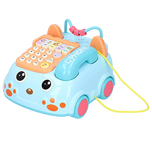 Telefonspielzeug, 14,8 X 16,3 X 11 cm, Hübsches Musik-Telefonmodell, Lehrmittel für ab 18 Monaten (Blue) von ANGGREK