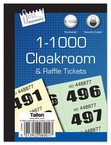 Book of 1000 Raffle/Cloakroom Tickets von Anker