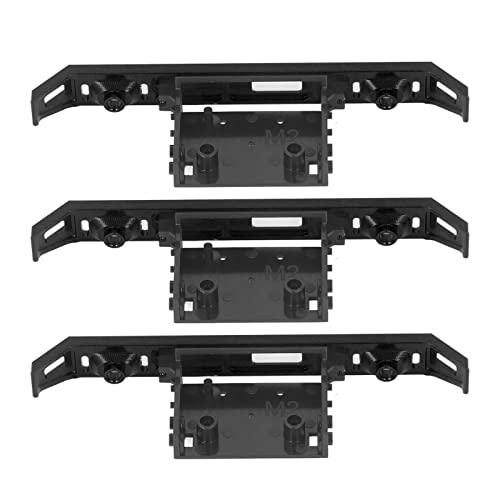 ANKROYU 3 Set RC-Auto-Frontstoßstange, RC-Auto-Stoßstange aus Aluminiumlegierung, leichte ferngesteuerte Auto-Stoßstange für RC-Auto (Silberschwarze Farbe) von ANKROYU