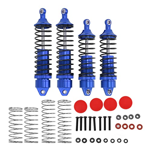 ANKROYU 4PCS Stoßdämpfer vorne hinten, Federdämpfer aus Aluminiumlegierung, RC-Frontdämpfer hinten, RC-Car-Stoßdämpfer, RC-Car-Zubehör für RC-Car (Blau) von ANKROYU