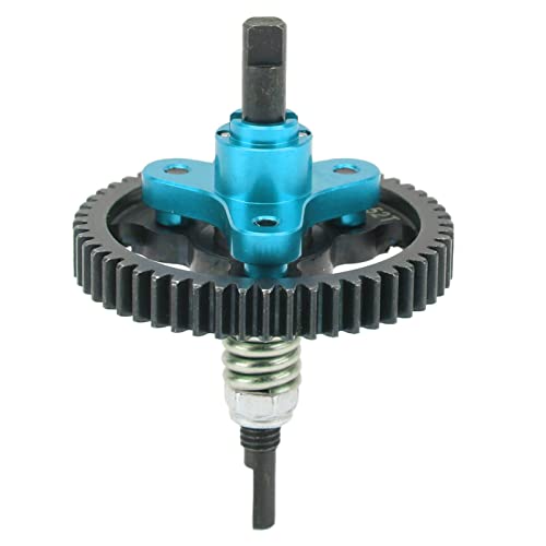 ANKROYU 52T Hollow RC Car Diff Gear, Metall Differential Gear, Universal RC Differential Gear für 2WD 1/10 RC Cars (Blau) von ANKROYU