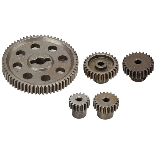 ANKROYU 5PCS Hauptgetriebe Differential Hauptstirnradgetriebe, Metallstirnradgetriebe, 64T 17T 21T 26T 29T Motorgetriebe, RC-Teil, RC-Modellgetriebezubehör für RC-Truck von ANKROYU