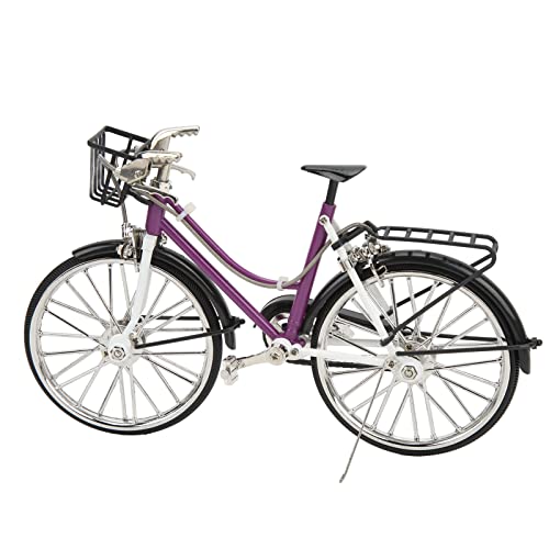 ANKROYU Mini-Fahrrad-Modell, Metall-Fahrrad-Ornamente-Modell, Miniatur-Fahrrad-Modell, lila Mini-Fahrrad-Ornamente, Mini-Fahrrad-Ornament für die Sammlung, Heim- und Bürodekoration von ANKROYU