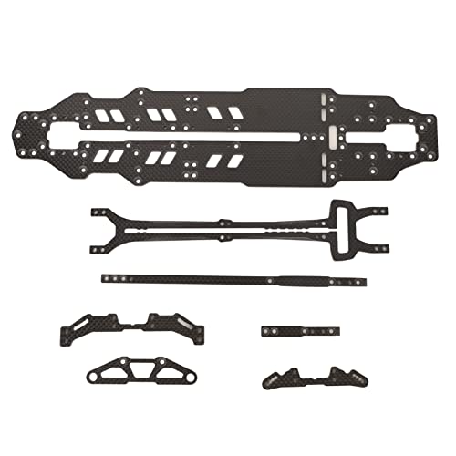 ANKROYU RC-Car-Chassis-Rahmen-Kit, Carbonfaser-Chassis-Kit, RC-Car-Ersatzteile für 1:10 RC-Car (Schwarz) von ANKROYU