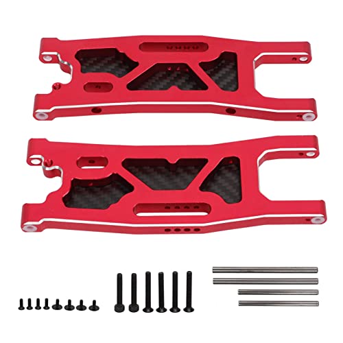 ANKROYU RC Car Hinterradaufhängung, Schwinge aus Aluminiumlegierung, staubdichtes Carbon-Schwingen-Set für 1/8 ferngesteuertes Auto (Rot) von ANKROYU