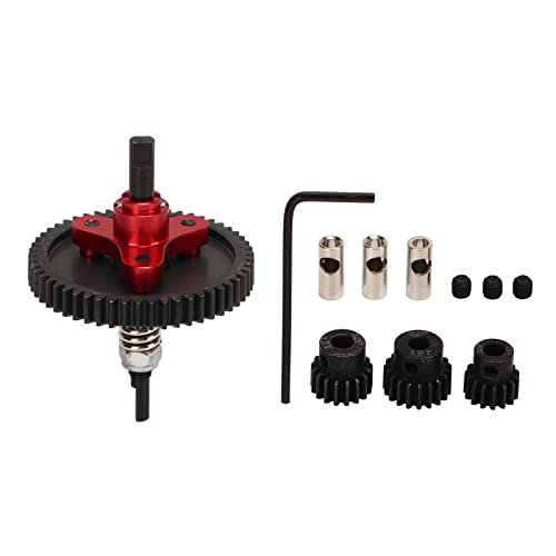 ANKROYU RC-Differentialgetriebegruppe, Universal-Differentialgetriebe, RC-Differentialgetriebeset aus Aluminiumlegierung für RC-Car (Rot) von ANKROYU