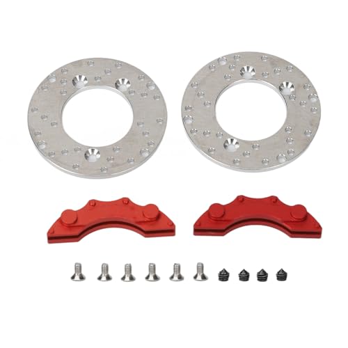 ANKROYU RC-Radbremsscheibe, Aluminium-Scheibenbremssattel-Set, 1,4 Zoll hochsimulierte RC-Bremsscheibe für 1/10 RC-Autos von ANKROYU