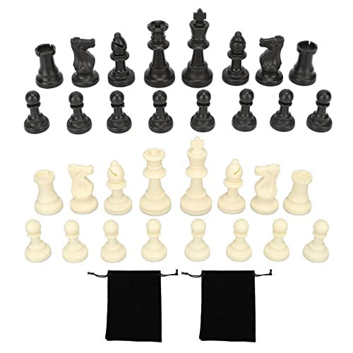 ANKROYU Schachfiguren-Set, Kunststoff-Schachfiguren-Set, rutschfeste Schachfiguren-Set, tragbare Brettspiel-Schach-Sets, Brettspiel-Zubehör für Urlaubsparty von ANKROYU