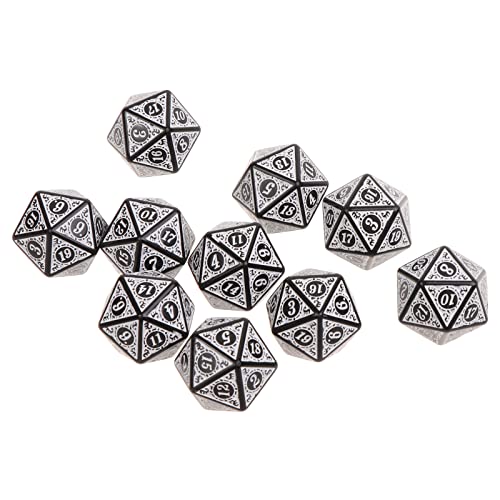 10 Stück Tischspielwürfel D20 Facettenreiche Acrylspielwürfel Partybevorzugung Brettspielliebhaber Würfelset von ANMITI