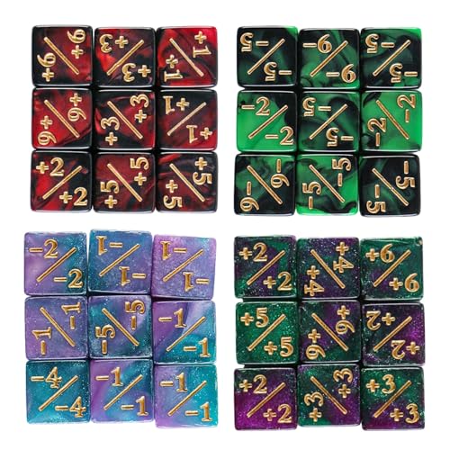 ANMITI 36pcs Loyalty Counter Dices Acryl Sechside Dices Cubes Small Dices Kartenspiele Zubehör Für Partytischspiele von ANMITI