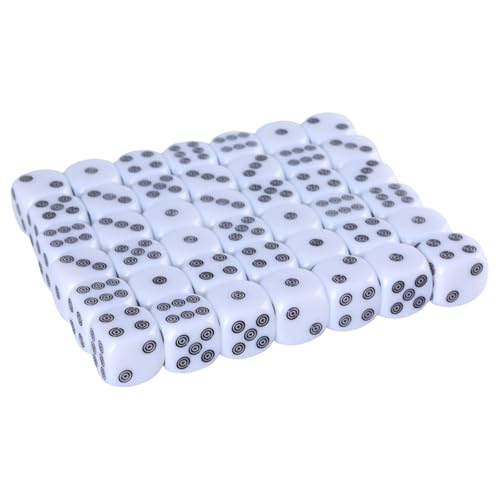 ANMITI 50pcs Pädagogische Zählung Spielzeugmathematik Lernen Dices 16mm Sechs Seiten Dices Set Klassenzimmer Unterricht Dices Acrylspiel von ANMITI