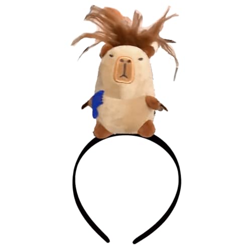 ANMITI Stylish Capybara Stirnband Cartoon Tiergeformtes Haarband Für Frauen Und Kinder Süße Bühnenaufführungen Kopfbedeckungsschmuck von ANMITI