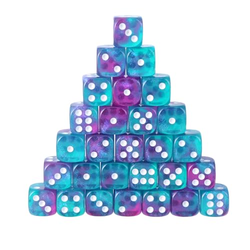 Packung Von 50 Verschiedenen Farbround Ecke 12mm Dices Cube Mit Zahlenpunkten Für Kinder Acryl 6 Seiten Bildungsschild Set Set von ANMITI