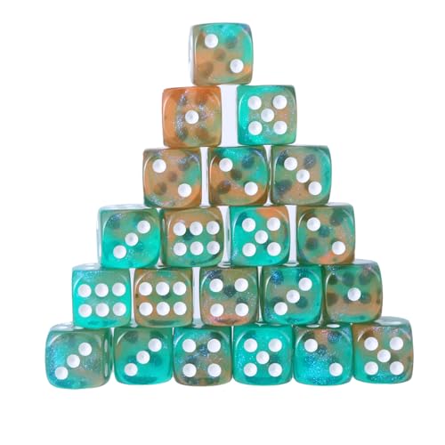 Packung Von 50 Verschiedenen Farbround Ecke 12mm Dices Cube Mit Zahlenpunkten Für Kinder Acryl 6 Seiten Bildungsschild Set Set von ANMITI