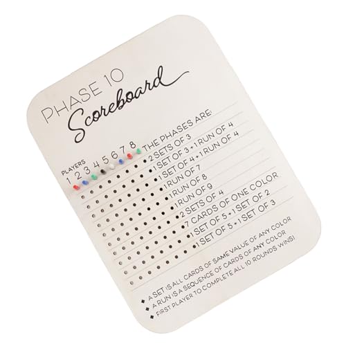 Phase 10 Score Board Light Gewichtsbewertungsbrett Holz Phase 10 Anzeigetafel Für Kartenspiele Erwachsene Dauern Leichte Gewichtsbewertung Phase 10 Score Board Light Gewichtsbewertungsbrett Holz Phase 10 Anzeigetafel Für Kartenspiele Erwachsene Dauern Leichte Gewichtsbewertung von ANMITI