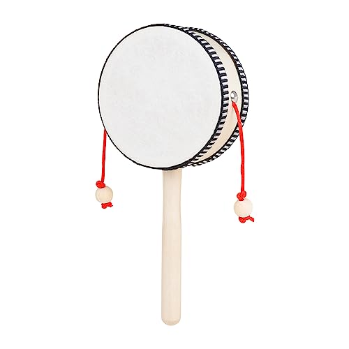 Spinnenrasseln Drum Hand Rasseln Trommel Baby Musical Educational Traditionelle Percussion Instrument Spielzeug Für Jungen Mädchen von ANMITI