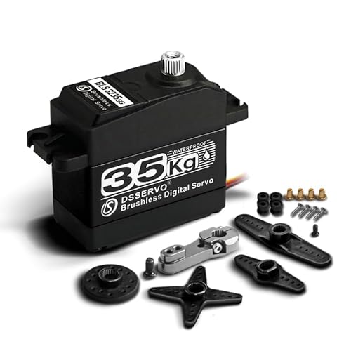 ANNIMOS 35kg Bürstenloser RC Digital Servo Hochdrehmoment Vollmetallgetriebe IP67 Arduino Schnelllenkmotor-270 Degrees von ANNIMOS