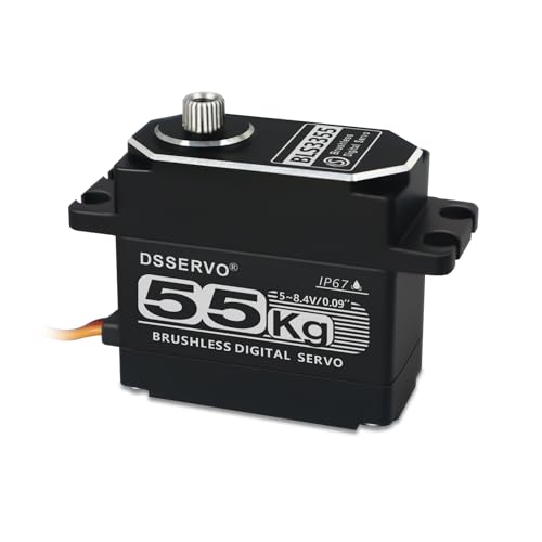 ANNIMOS 55kg bürstenloser RC Servo All Metal IP67 Wasserdicht Hochdrehmoment Schnell Digitaler Steuermotor von ANNIMOS