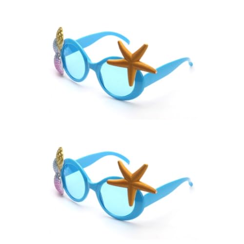 ANNIUP 2 Paar Muschel schrulligen Brille, Cartoon Party Brille, personalisierte Meer Muschel Seestern Brille, lustige Brille, Selfie Requisiten Dekoration Urlaub Partei Strand Party liefert von ANNIUP