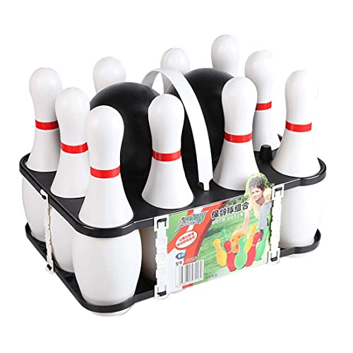 ANNJUC 1 Set Bowling-Set für Kinder und Erwachsene, 2 Bälle mit 10 Pins für Familie, Kinder und Erwachsene, Hinterhof von ANNJUC