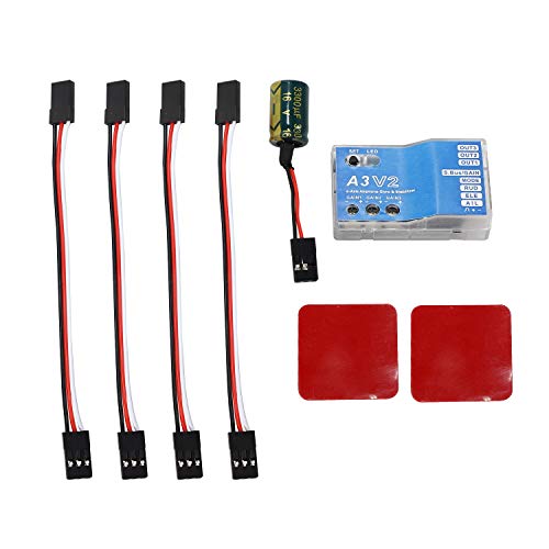 ANNJUC A3 V2 Flight Controller Stabilisator 4 Flugmodi für RC Flugzeug Flugzeug RC Metall Geschenk Zubehör für RC Liebhaber von ANNJUC