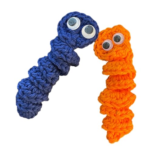 ANNJUC Handgemachtes Sorgenwurm-Geschenk Zur Emotionalen Unterstützung, Gehäkelter Sorgenwurm, Inspirierende Fürsorge für Sie, Süßes Gestricktes Geschenk, Langlebig, Einfach zu Verwenden A von ANNJUC