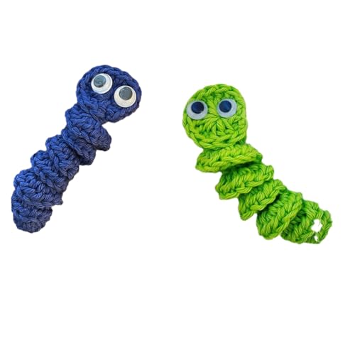 ANNJUC Handgemachtes Sorgenwurm-Geschenk Zur Emotionalen Unterstützung, Gehäkelter Sorgenwurm, Inspirierende Fürsorge für Sie, Süßes Gestricktes Geschenk, Langlebiges C von ANNJUC