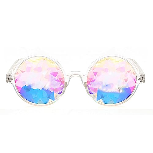 ANNJUC Kaleidoskopbrille Rave Festival Sonnenbrille gebeugte Linse transparent von ANNJUC