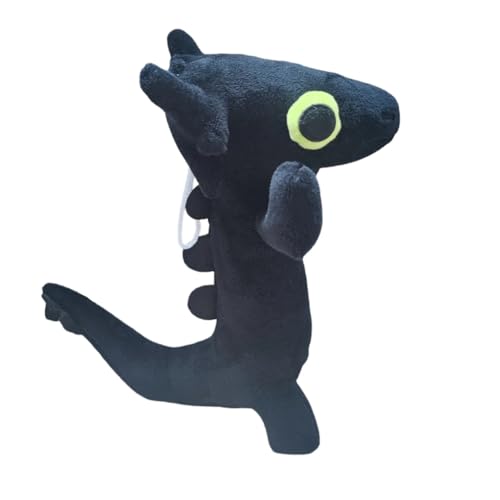 ANSO Toothless Dancing Meme Plüschtier, Tanzender Drache, Gefüllte Weiche Tiere, Plüschtiere, 25 cm, Puppe, Anime, Spielzimmer, Kissen, Schwarz von ANSO