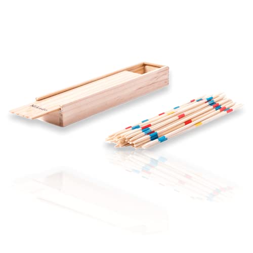 Antevia – Mikadospiele + Aufbewahrungsbox aus Holz | 41 Essstäbchen | mehr als 10 Modelle | Gesellschaftsspiel (Mikado) von ANTEVIA Matériaux