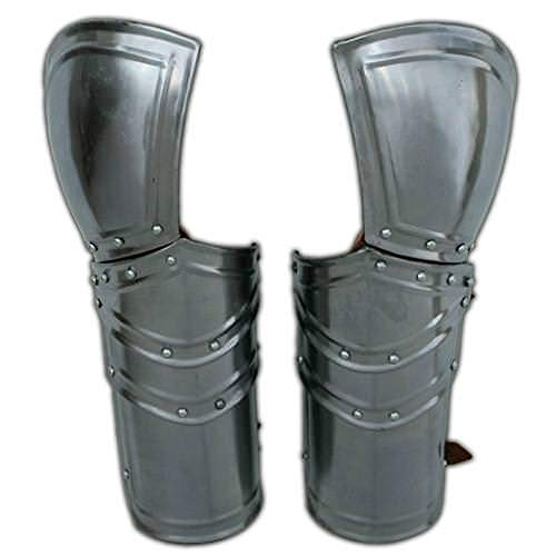 Armour Battle Ready Vambraces 18G Metallic One Size, silber, M von ANTIQUECOLLECTION