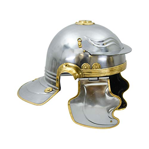 Armour Gallic 'F' Römischer Helm von River Cupa - Metallic - Einheitsgröße, silber, Medium von ANTIQUECOLLECTION