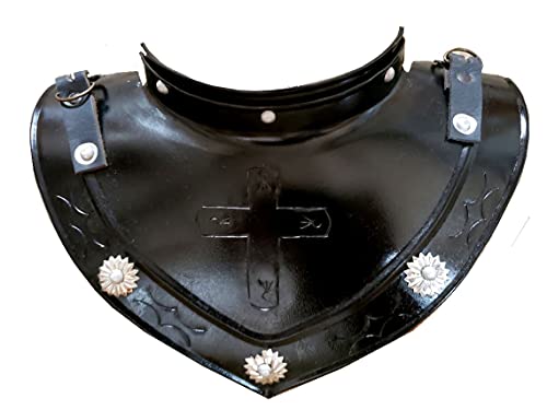 Black Plate Gorget Tempelritter Kreuzritter Mittelalter Metall Hals & Hals Rüstung, antik, M von ANTIQUECOLLECTION