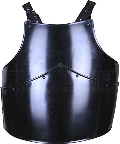 Blackened Markward Cuirass Mittelalter Rüstung LARP Cosplay Silber, silber, M von ANTIQUECOLLECTION